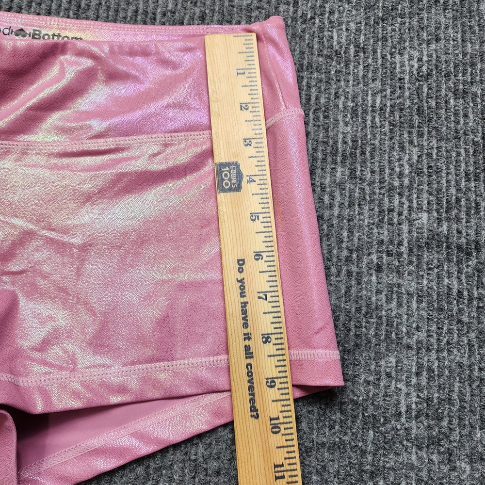 WodBottom Pink Shiney Hiney Booty Shorts Womens Large CrossFit Athletic - Picture 2 of 6